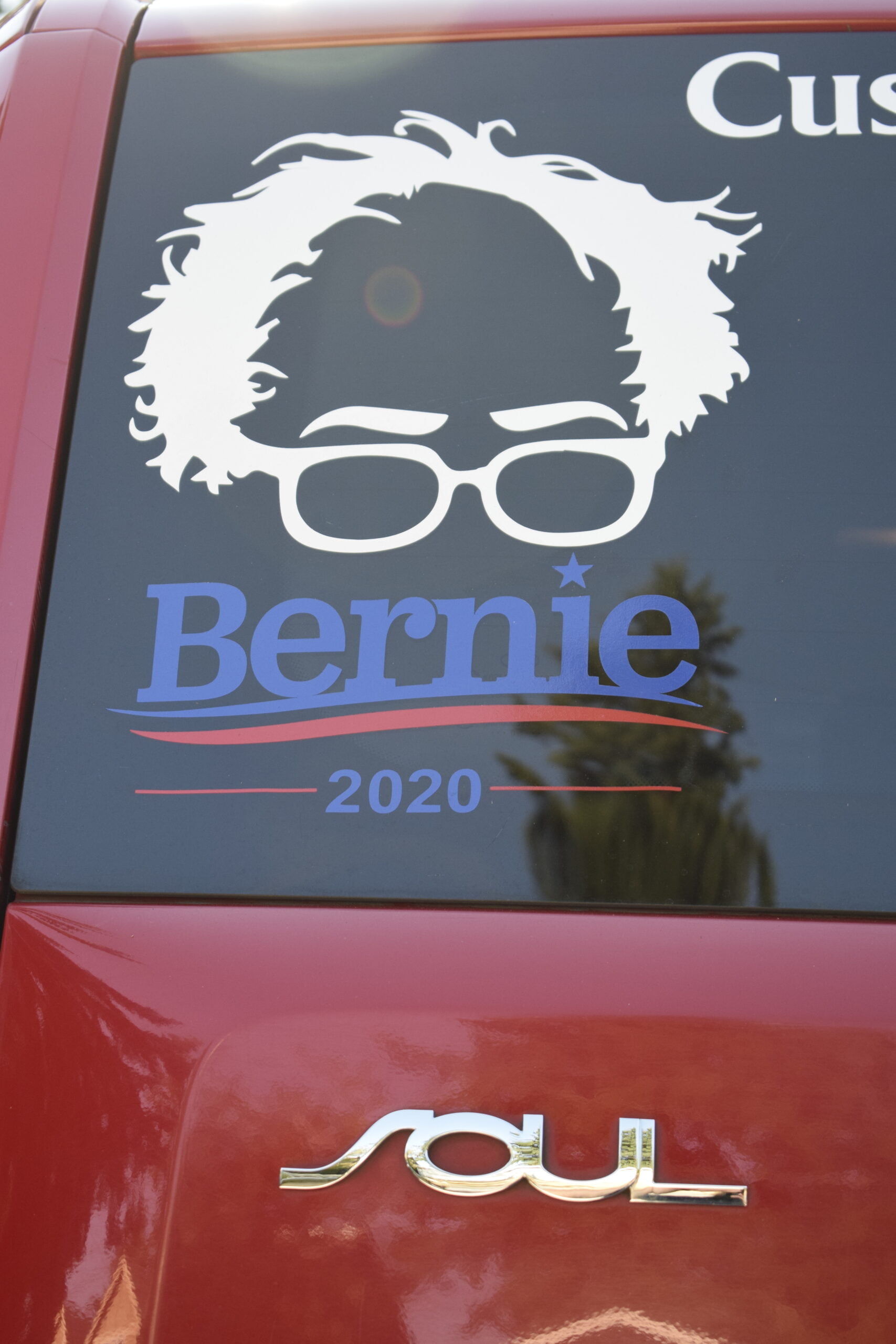 Galactic Sign Co creates custom car vinyl stickers supporting Bernie Sanders in 2020