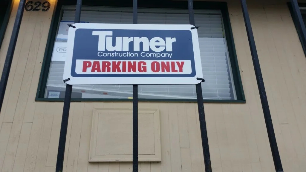 Custom parking sign for business parking lot