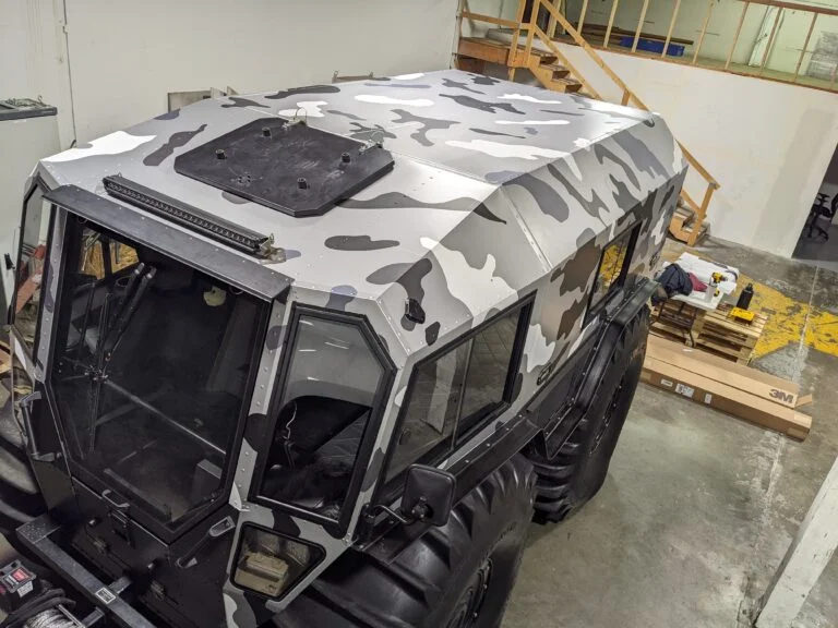 Camo car wrap by Galactic Sign Co.