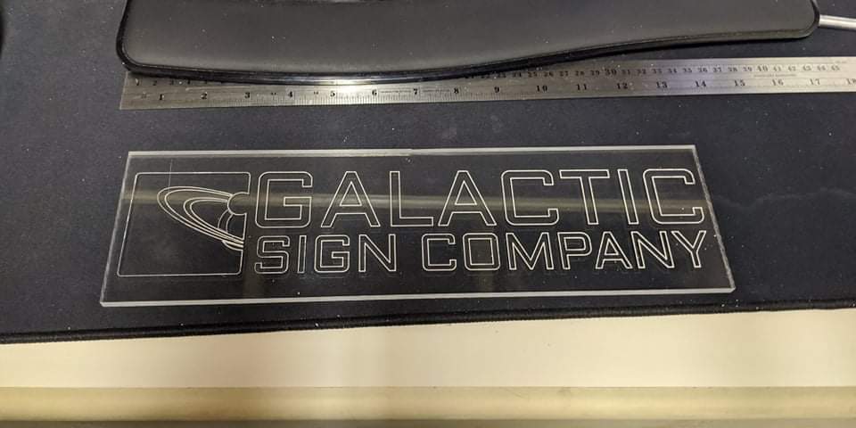 Custom CNC LED lighted sign by Galactic Sign Co.