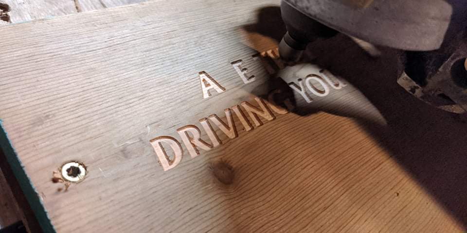Custom CNC designs for wood signs and more by Galactic Sign Co.