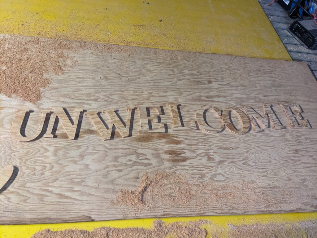 Custom wood CNC letters by Galactic Sign Co.