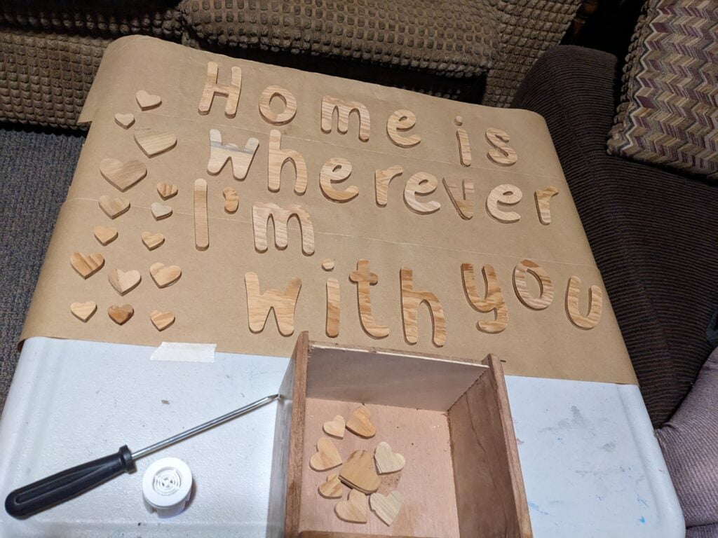 Custom wood letters CNC gift by Galactic Sign Co.