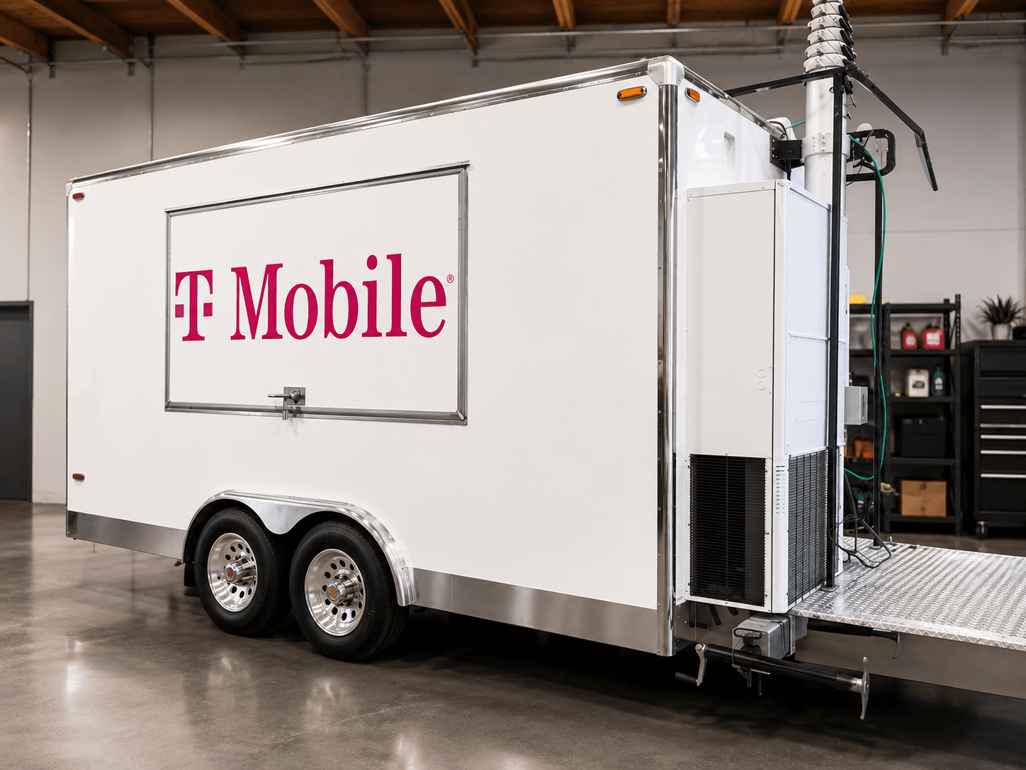 Custom trailer wrap with T-mobile logo by Galactic Sign Co. serving Seattle, Bellevue, and Puyallup
