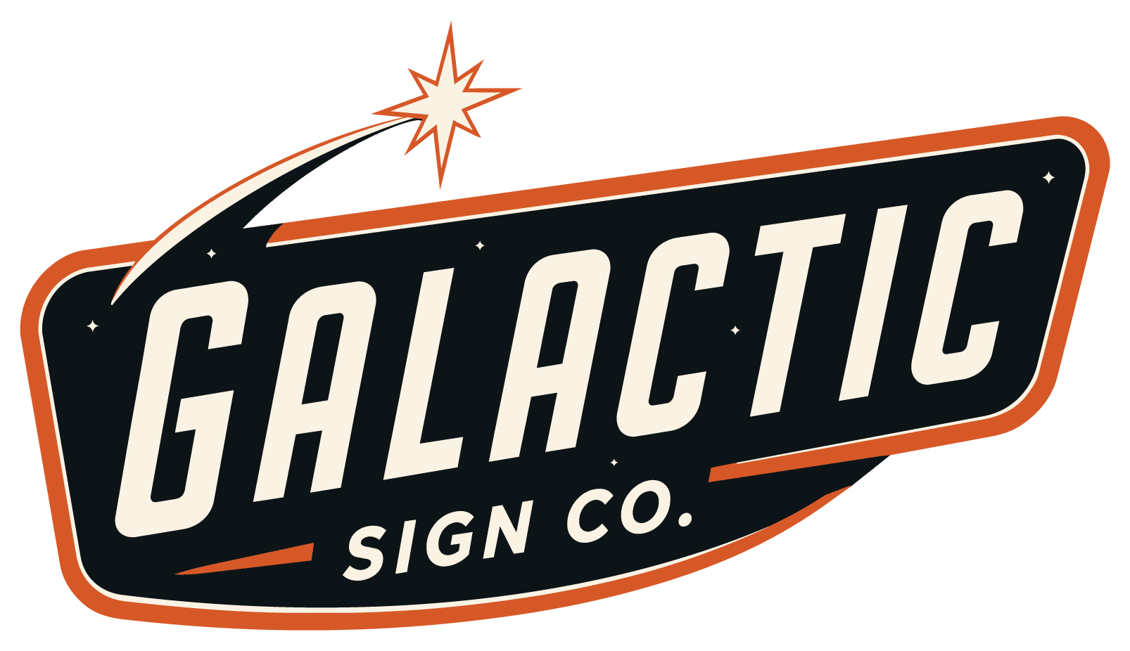 Galactic Sign Co logo sign company and custom fabrication company in Puyallup, Bellevue, and Seattle WA