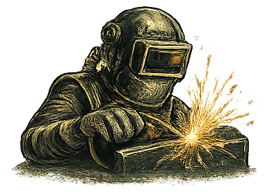Retro welder fabricator making custom fabrication for Galactic Sign Co in Puyallup, Bellevue, and Seattle WA